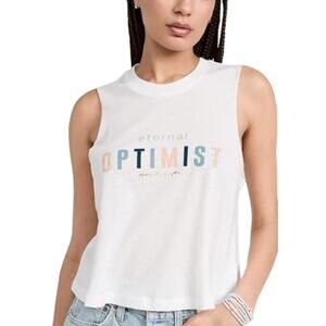 Spiritual Gangster White Eternal Optimist Crop Tank Top
